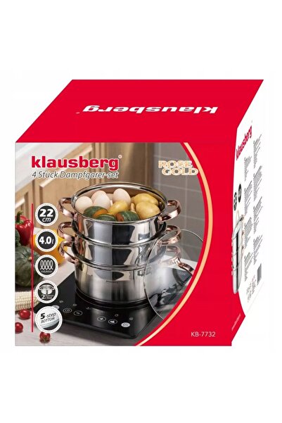 NO BRAND Set de vase de gătit Klausberg 4 piese 24cm Kb-7735 Aur roz