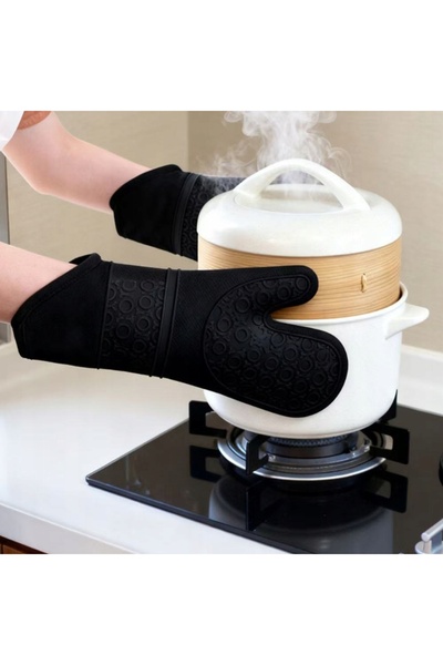 NO BRAND Mănuși de cuptor din silicon, anti-opărire, de protecție - Set de 6 ...