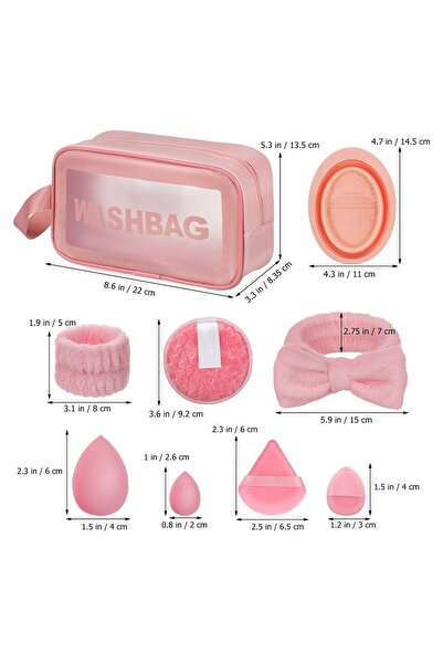 NO BRAND Set profesional de pensule de machiaj, set de curățare facială și bu...