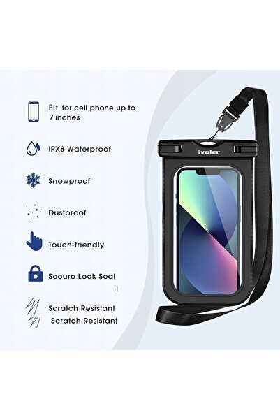 NO BRAND Geantă de plajă impermeabilă + Husă pentru telefon, Geantă etanșă pe...