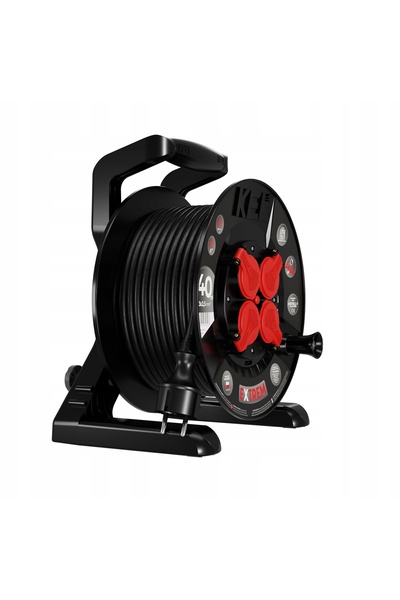NO BRAND Cablu prelungitor 40m 3X2,5 mm² cu 4 prize și 1 priză cu încărcare (...