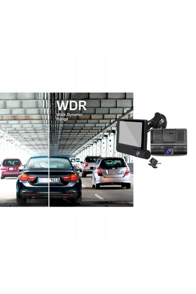 NO BRAND Cameră DVR auto Xh202 Full HD 1080P WDR cu 3 lentile, înregistrator ...