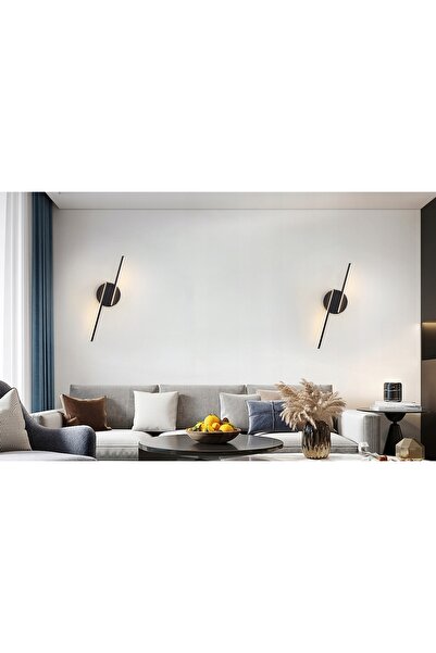 NO BRAND LAMPĂ DE PERETE LED NEAGRĂ MODERNĂ PENTRU SUFRAGERIE, HOL 45CM 16W 3...