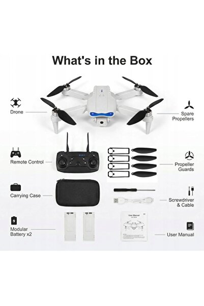 NO BRAND Dronă cu cameră 4K EIS FPV, rază de acțiune 4 km, autonomie de zbor ...