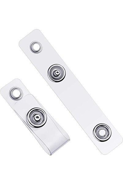Generic Clear ID Badge Holder Strap Plastic Badge Strap with Snap and Eyelet ...