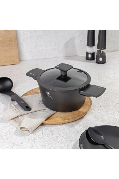 NO BRAND Oală cu capac 20 cm BerlingerHaus Antracit BH-8130