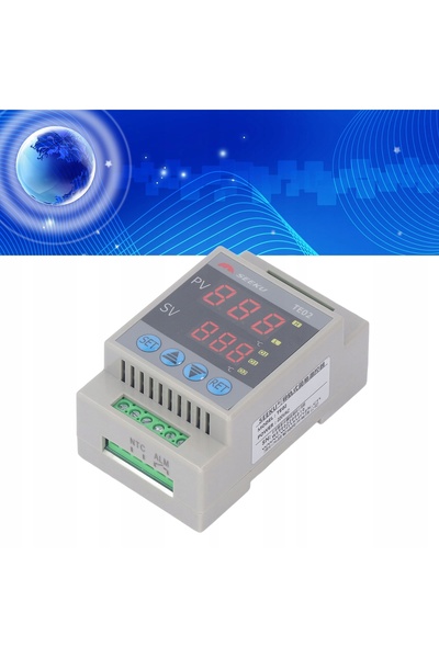 NO BRAND Regulator de temperatură 220V AC pentru șină DIN cu afișaj digital