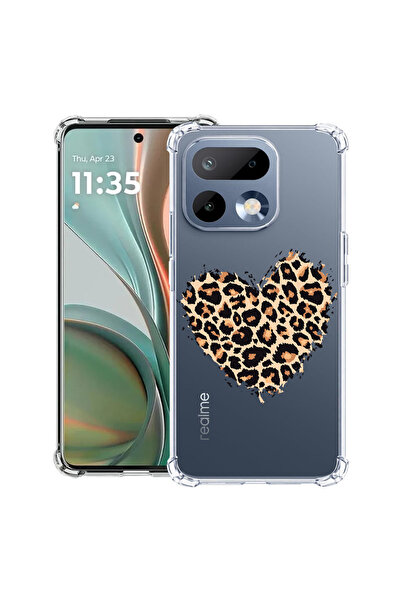 bestcase ®   Αντικραδασμική Θήκη Husa για Realme 16 Pro 5G, Καρδιά Λεοπάρδαλη...