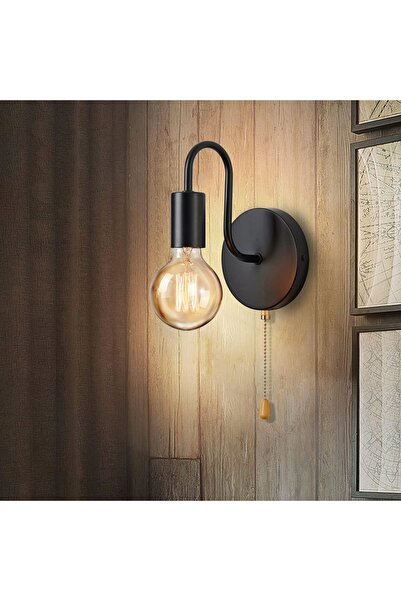 NO BRAND Lampă de perete industrială E27 40W cu întrerupător pentru living și...
