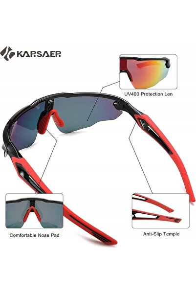 NO BRAND Ochelari de soare polarizați pentru ciclism MTB, alergare, caiac, cu...