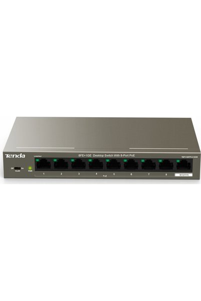 NO BRAND Switch Tenda TEF1109TP-8-102W 8 porturi PoE, 1 port Uplink