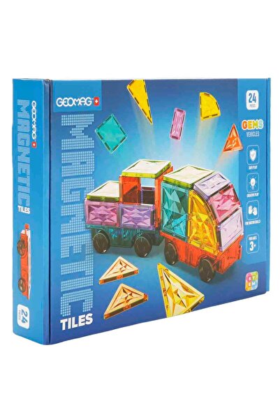 GEOMAG Gems Vehicles Manyetik Şekiller 24 Parça