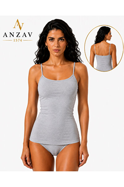 AV ANZAV 1574 Women's Cotton Lycra Tank Top with Strap - Soft Texture