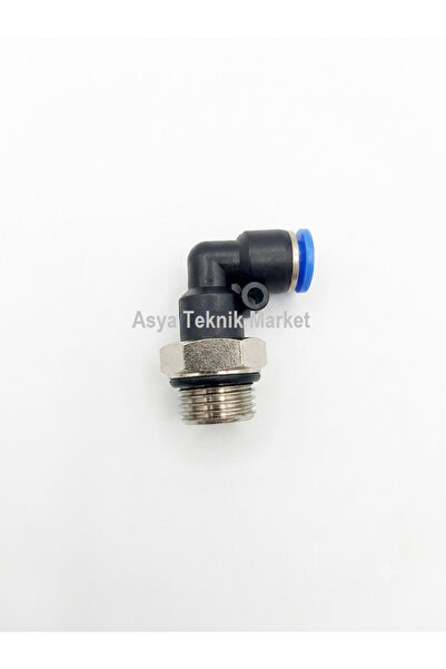 1/2" (1/2 İnç) Çap 10mm (Döner Başlı Pnömatik Dirsek Nipel)
