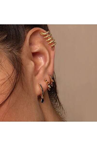 NO BRAND Cercei creole Fraise S925 placați cu aur de 12mm cu zirconiu cubic n...