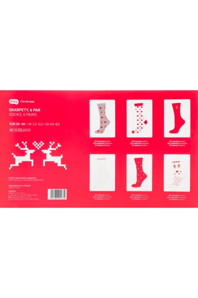 NO BRAND Calendar de Advent cu șosete 35-40 Eloy Crăciun