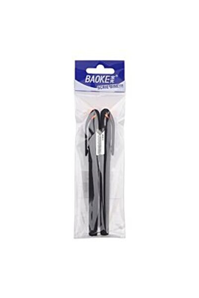 BAOKE Set de 2 pixuri cu gel, corp negru/portocaliu, 0.7 mm, Albastru