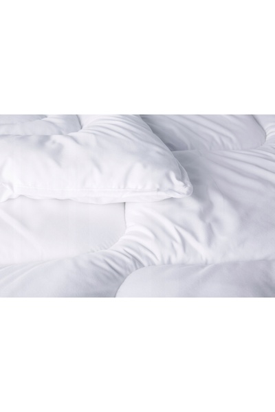 NO BRAND Pătură Antialergică din Silicon Alb 200X220 Ag