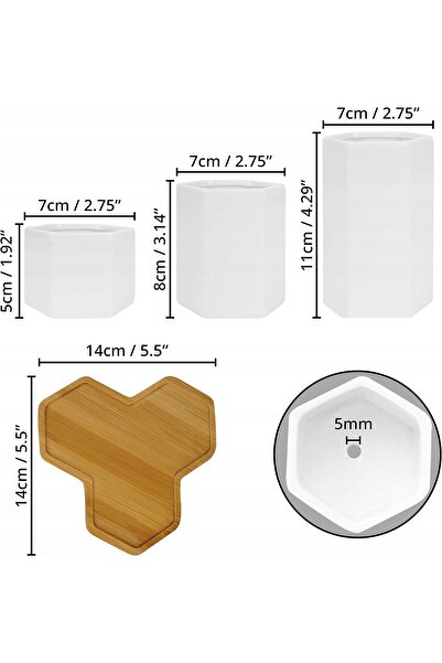 NO BRAND Ghiveci rotund din beton pentru suculente Bej/Alb/Gri 9 cm