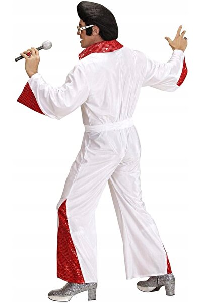 NO BRAND Costum Elvis Anii '70 '80 Disco Retro Set Complet Salopetă Halloween S