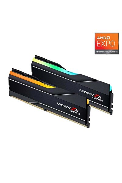 G.SKILL GSKILL 64GB (2x32GB) TZ5 Neo Siyah RGB DDR5 6000MHz CL26 1.45V AMD EX...