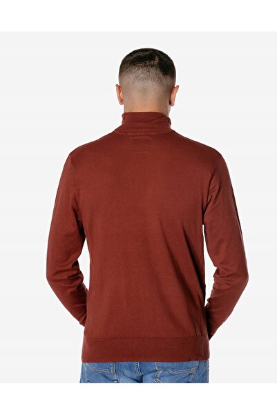 NO BRAND Pulover subțire elegant pentru bărbați, cu guler înalt, culori uni c...