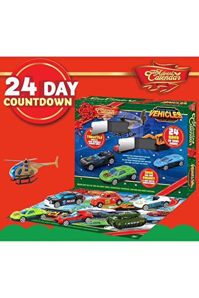 NO BRAND Calendar de Advent cu 24 de mașini pentru copii, vehicule de jucărie...