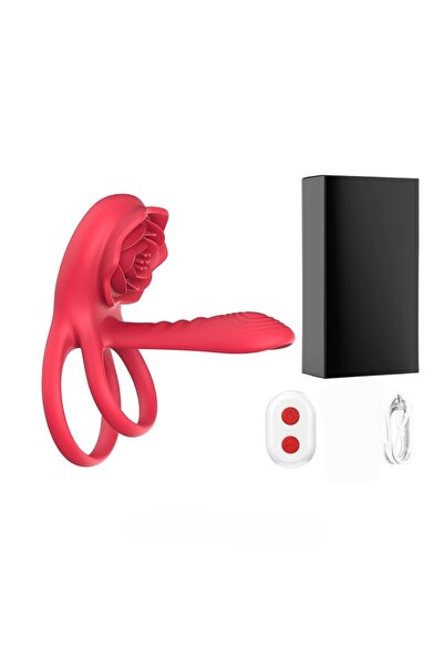 Sthxyfaith echargeable Silicone Dual-Ring Massager with Wireless Remote Contr...