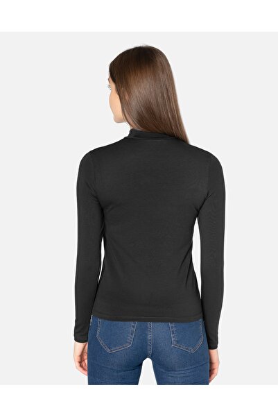 NO BRAND Pulover elegant slim de damă, guler semi-înalt, clasic, uni 8111-14 ...