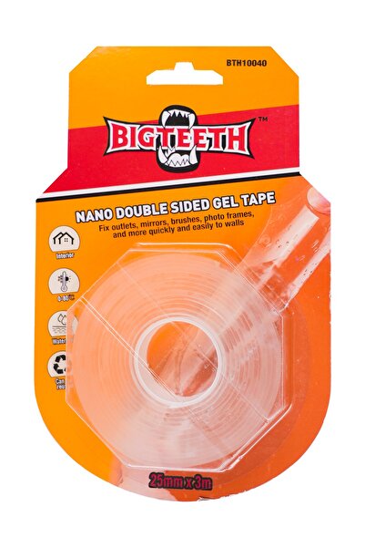 BIG TEETH Nano Double Sided Gel Tape 25mm x 3m