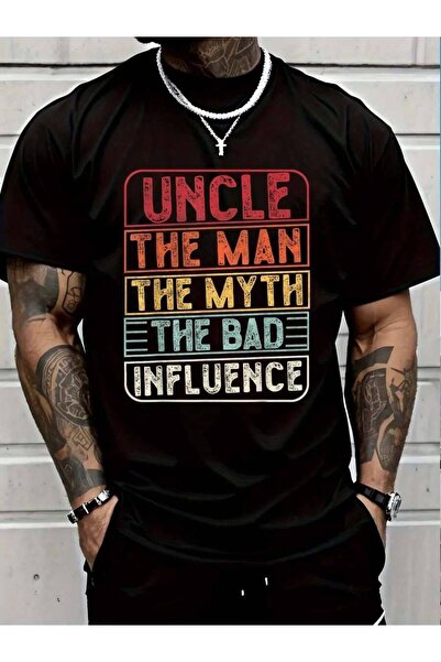 4CR تي شيرت رجالي ونسائي من القطن 100% بتصميم عتيق بطبعة Uncle Man Myth The B...