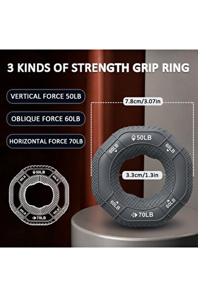 Choice13 50 to 60 to 70LB Silicone Hand Trainer Finger Gripper Ring Hand Powe...