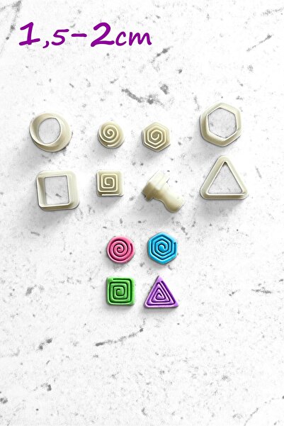 WE3D Micro Spiral Patterned Polymer Clay Ceramic Dough Mold Set 1.5 - 2cm