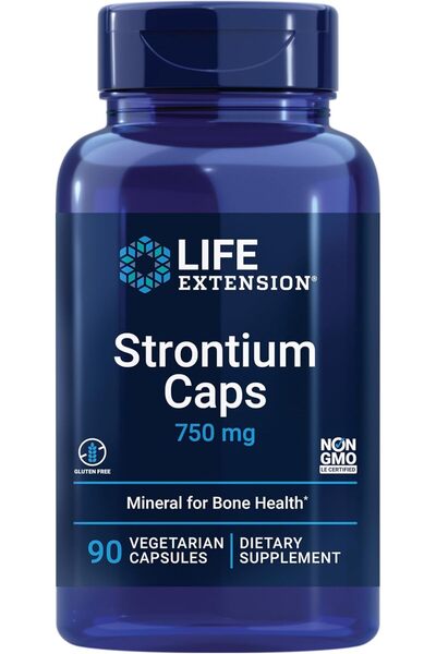 Life Extension Stronticum Caps 750 mg per serving 250 mg, 90 Capsules Usa Men...