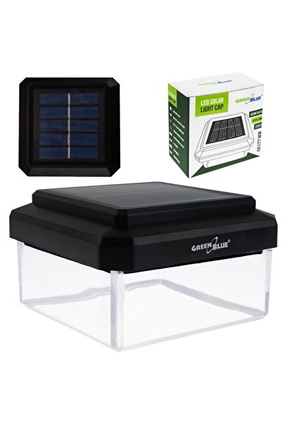 Greenbluespice 4x Lampă solară LED pentru capac de stâlp 100x100, culoare cal...