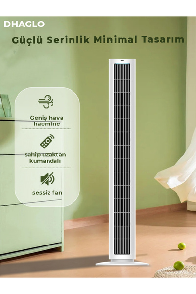 DHAGLO Vantilatör 45W Uzaktan kumandalı sessiz büyük hava hacmi fanı