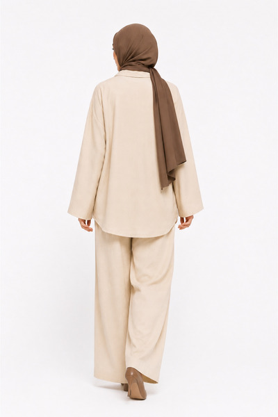 Maelle Studio Linen Textured Relaxed Fit Suit