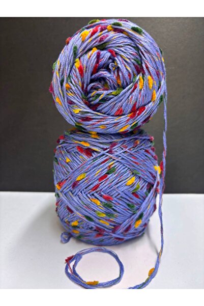 Ana&Kuzusu İplik Blue Multi-Colored Insect Mix Viscose Cotton Bamboo (100% Or...