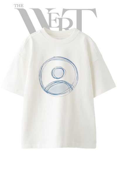 THEWERT Tricou oversize alb unisex cu design imprimat cu profilul utilizatorului