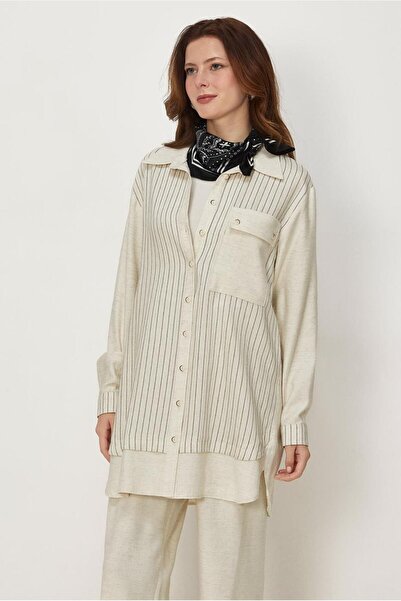 Alvina Striped Linen Pants Suit 46682