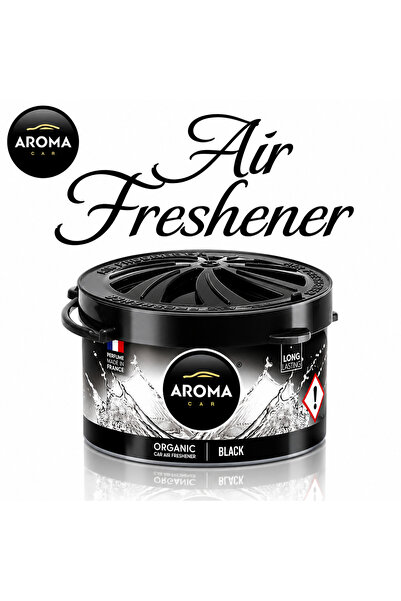 Aroma معطر هواء عضوي أسود للسيارة طويل الأمد، جل مضاد للانسكاب للسيارة والمنزل
