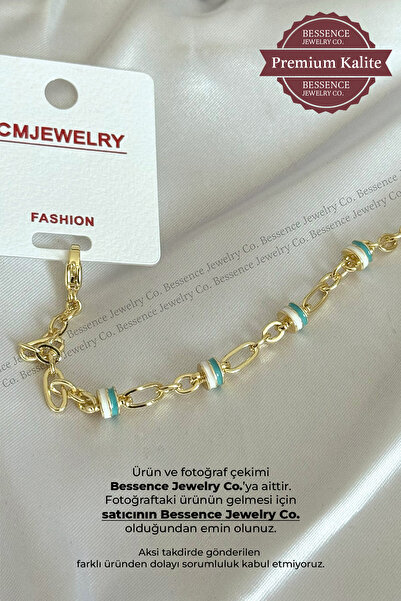 BESSENCE JEWELRY CO. CM Jew 14K Gold Silindir Model Ataş Baklalı Şık Çelik Bi...