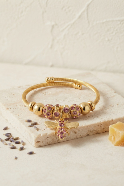 OGHAMAY Purple Bee Model Charm Bracelet