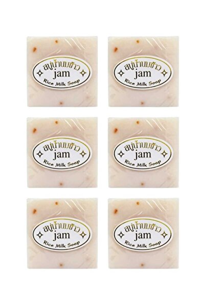 Jam صابونة الارز والحليب التايلاندية، 60 غرام، (6 قطع)