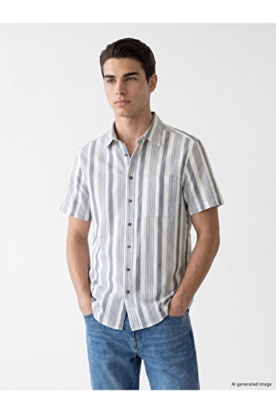 LC Waikiki Quality Parts from Çelebi Store Standart Fit Striped Men's Shirt