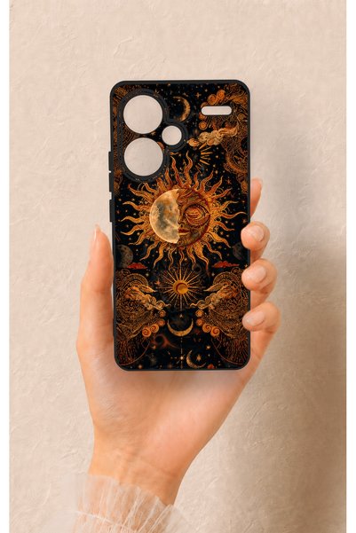 Vip Case حافظة سيليكون متوافقة مع هاتف Redmi Note 13 Pro Plus بنمط الشمس الغامض