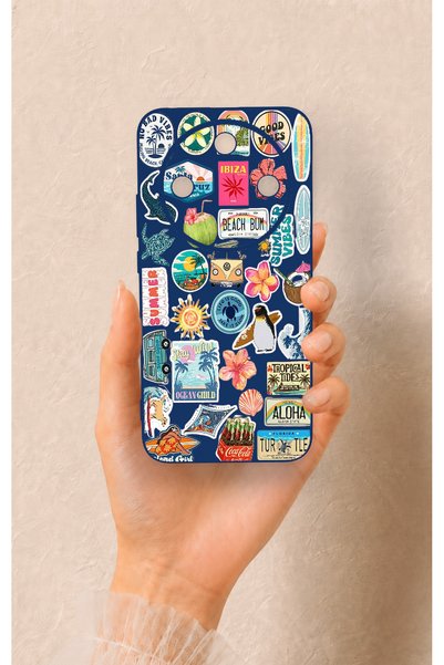 Vip Case Honor Magic 8 Lite Compatible Summer Vibes Patterned Silicone Case