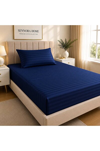 SENNORA Home Premium Yollu Satin Elastic Sheet + 1 Pillowcase |   Hotel Comfo...