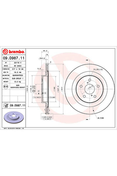 Brembo Set Discuri Frana Lexus Ux Suzuki Across 2018-2020