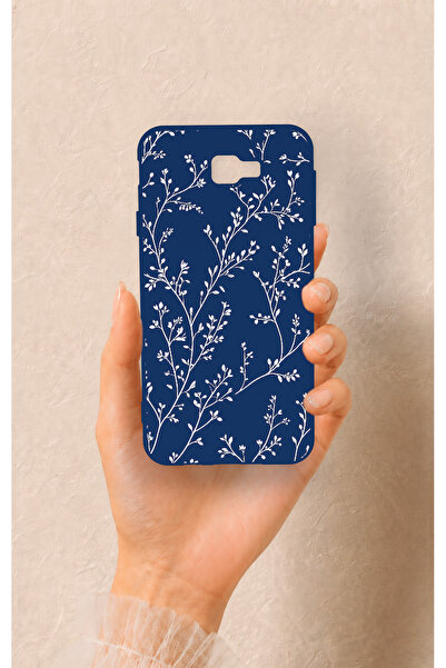 Vip Case Samsung J7 Prime Uyumlu İnce Yaprak Dalı Desenli Silikon Kılıf